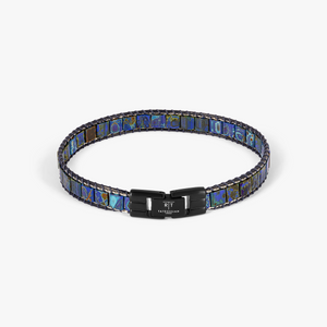 Mosaic Bracelet With Blue Glass Beads