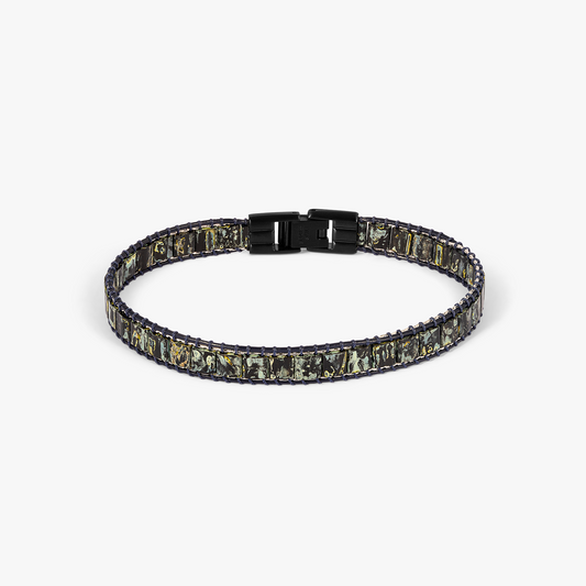 Tateossian Mosaic Bracelet With Dark Green Glass Beads