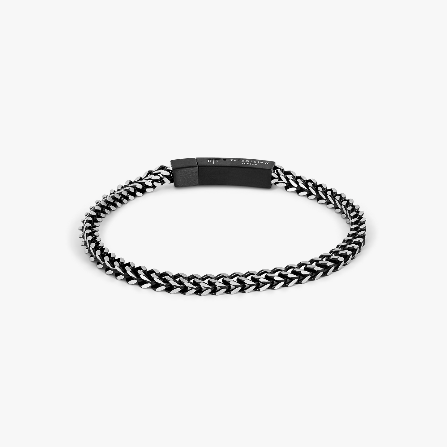 Chevron Click Bracelet In Matte Black