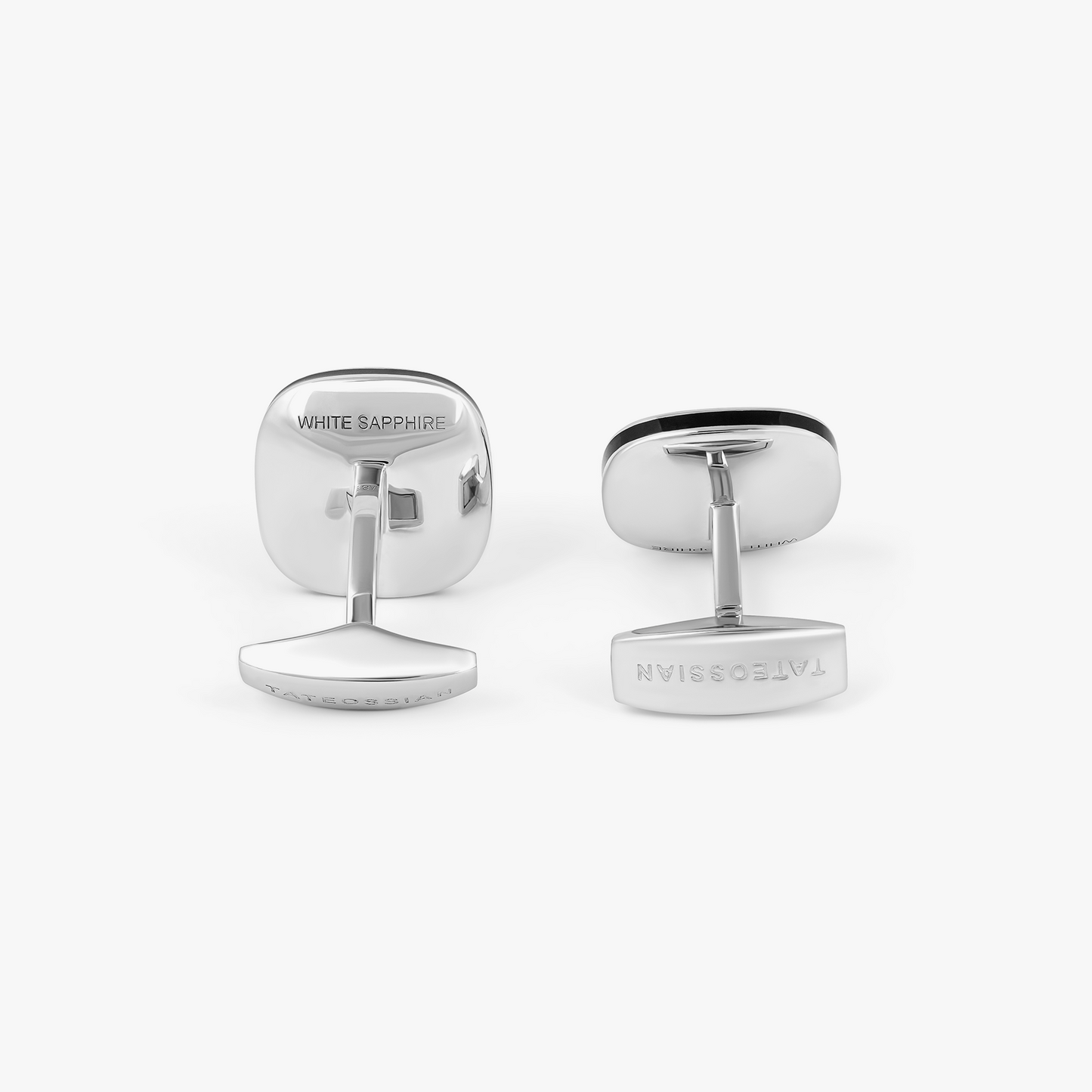 Diamond Signature Cufflinks in Rhodium & White Sapphire