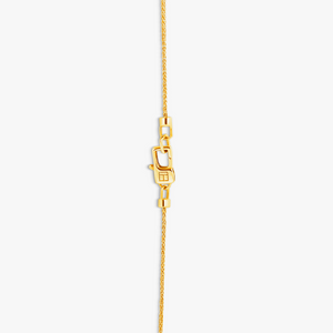 Paros Evil Eye Necklace In Yellow Gold & Sapphire