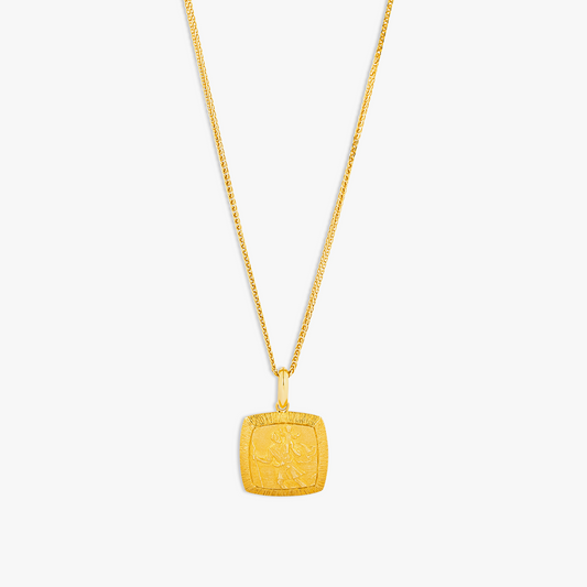 St. Christopher Necklace In Yellow Gold