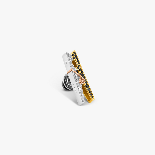 Mayfair Peg Pin With Black Spinel & White Sapphire