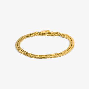 Serpente Chain Bracelet In 18K Yellow Gold Plated Silver- 2.4MM