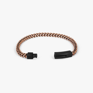 Chevron Click Bracelet In Matte Black Brown