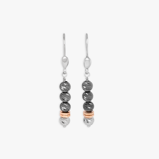 Imperial Wharf drop earrings in black rhodium plated sterling silver