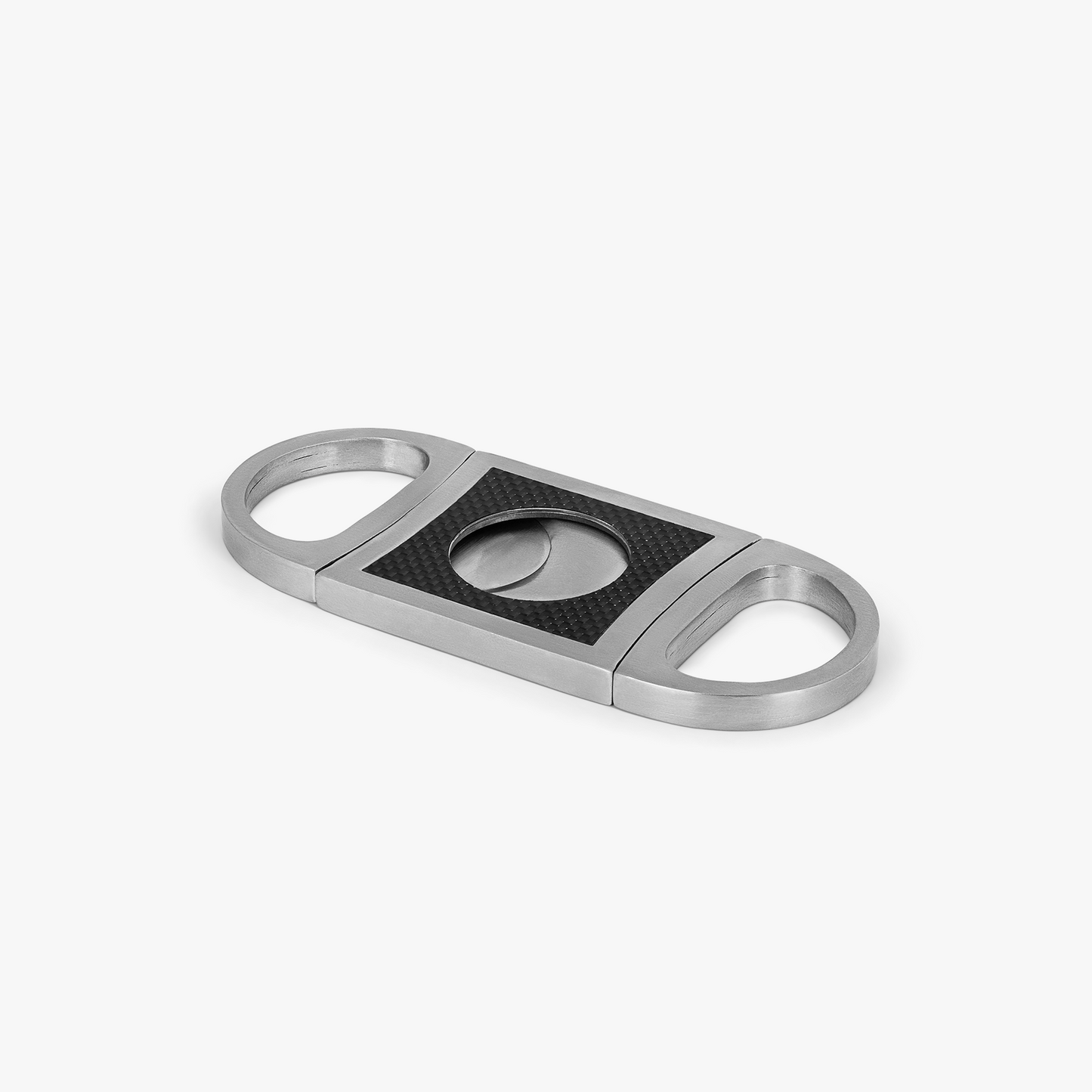 Cigar Cutter in Stainless Steel with Black Carbon Fibre