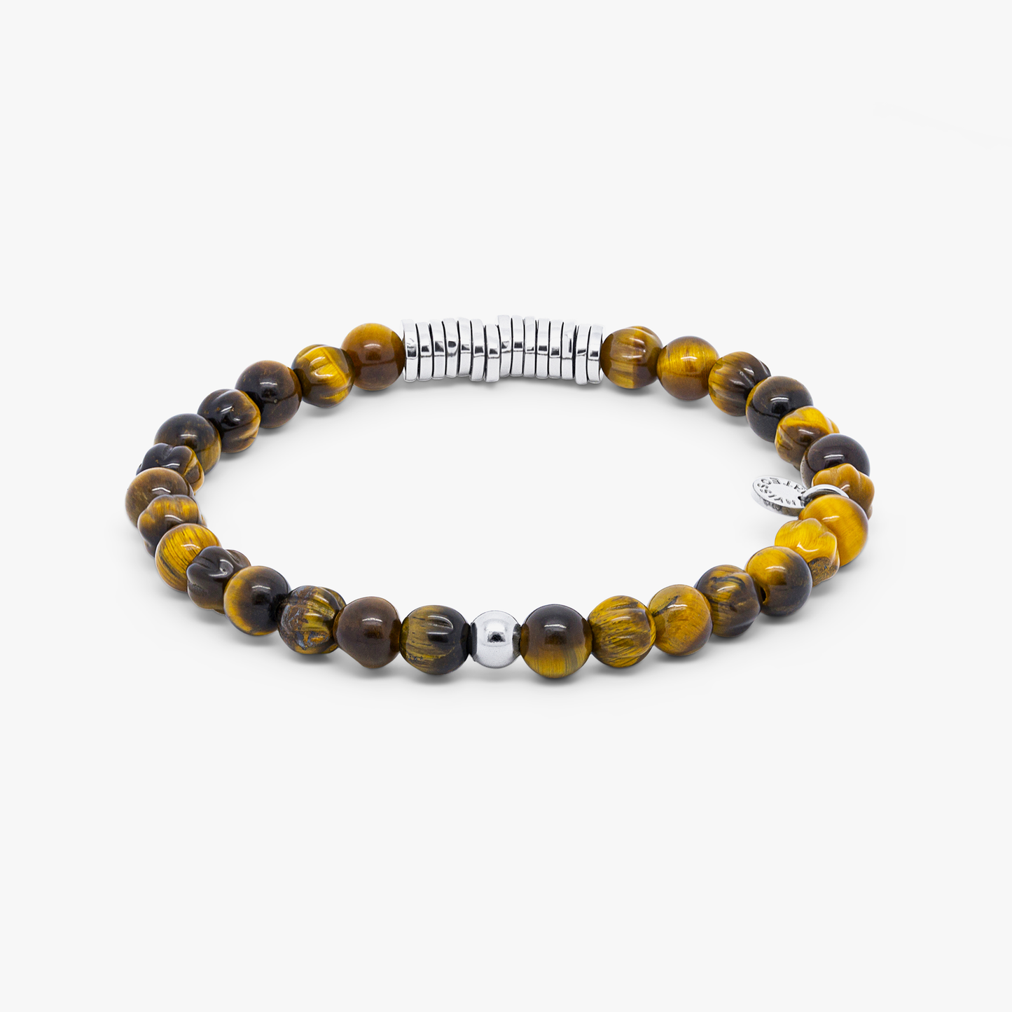 Classic Discs Beaded Bracelet With Brown Tiger Eye