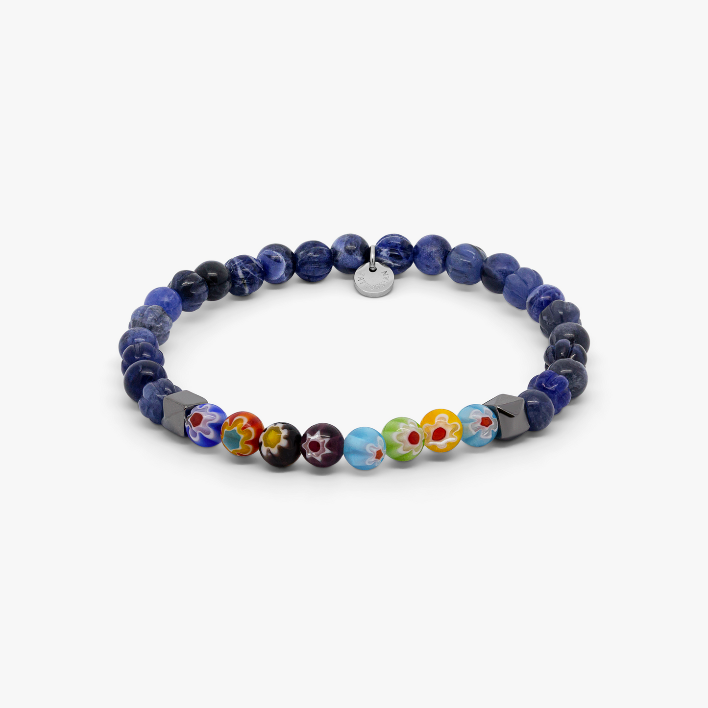 Millefiori Beaded Bracelet With Blue SodaliteÂ 