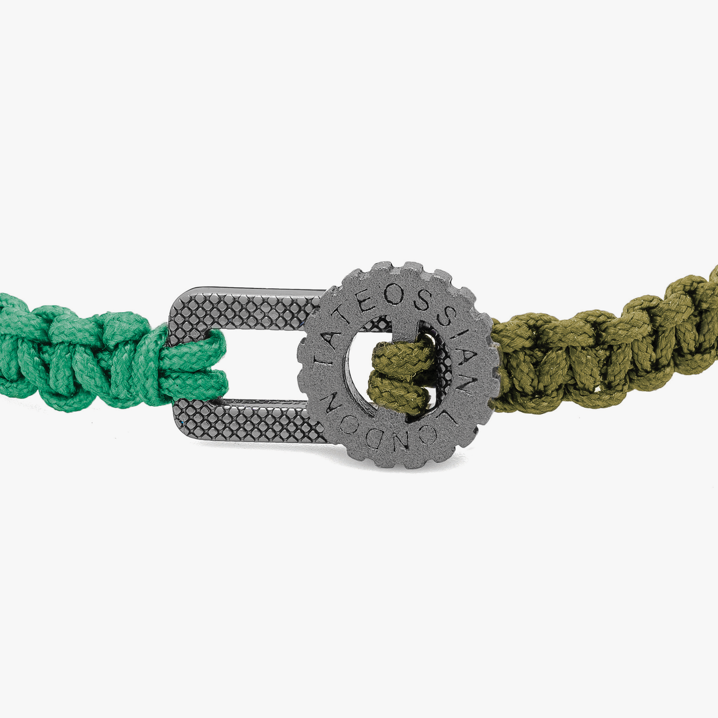 Gear Primo bracelet in green macramÃ© with sterling silver (UK) 4