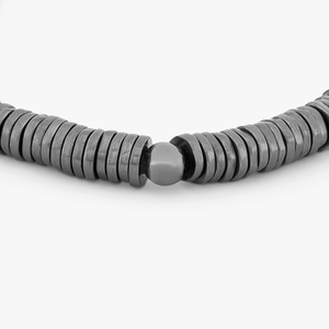 Pure Disc Expandable bracelet in black rhodium plated silver