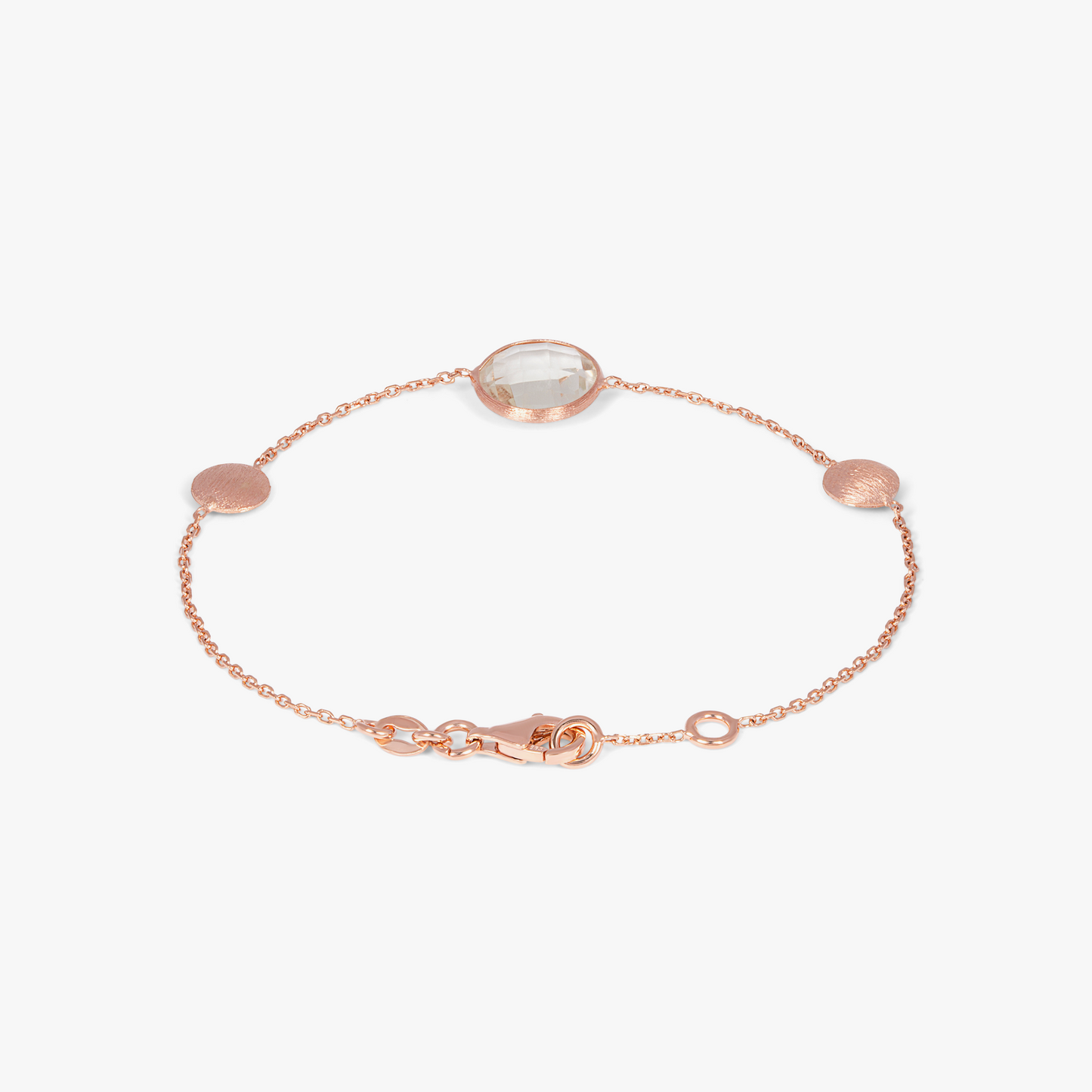 Kensington bracelet in prasiolite in 14k satin rose gold (UK) 2