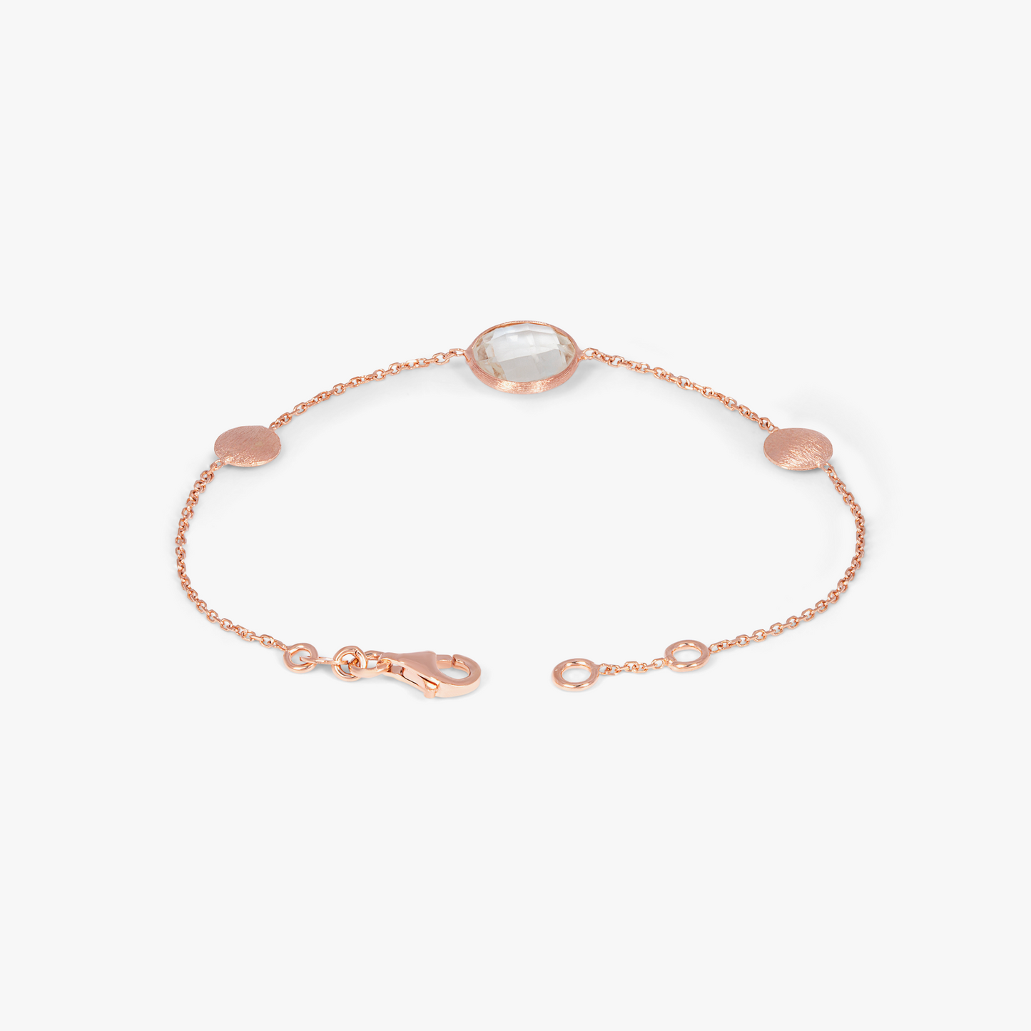 Kensington bracelet in prasiolite in 14k satin rose gold (UK) 3