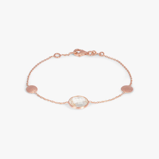 Kensington bracelet in prasiolite in 14k satin rose gold (UK) 1