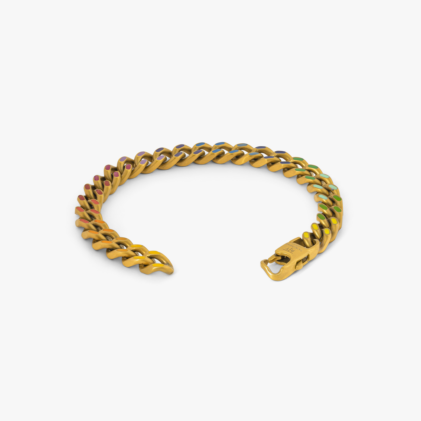 Yellow gold plated stainless steel Mechanicco Colorama bracelet