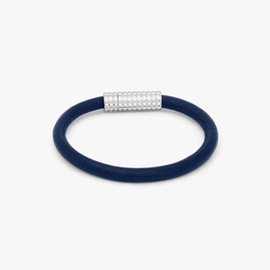 Blue leather Diamond Giza bracelet