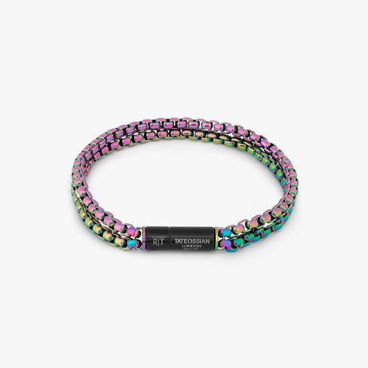 Multi-Colour Stainless Iridescent Steel Pop Elements Bracelet