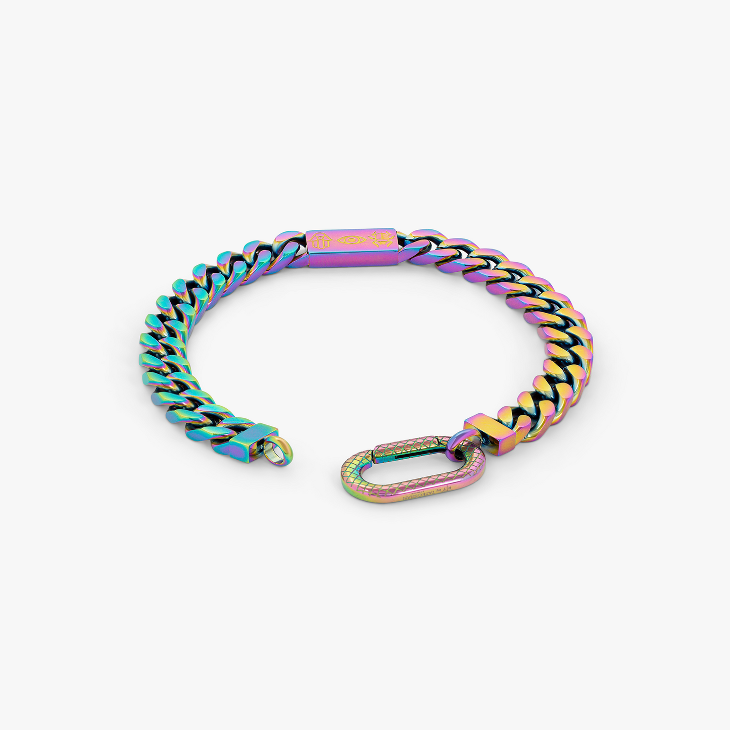 Iridescent stainless steel Kaleidoscope Amulet bracelet