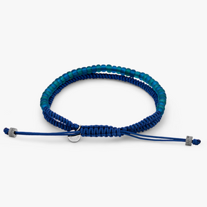 Blue Stainless Steel Vetro Recycle Monochrome Eco-Friendly Bracelet