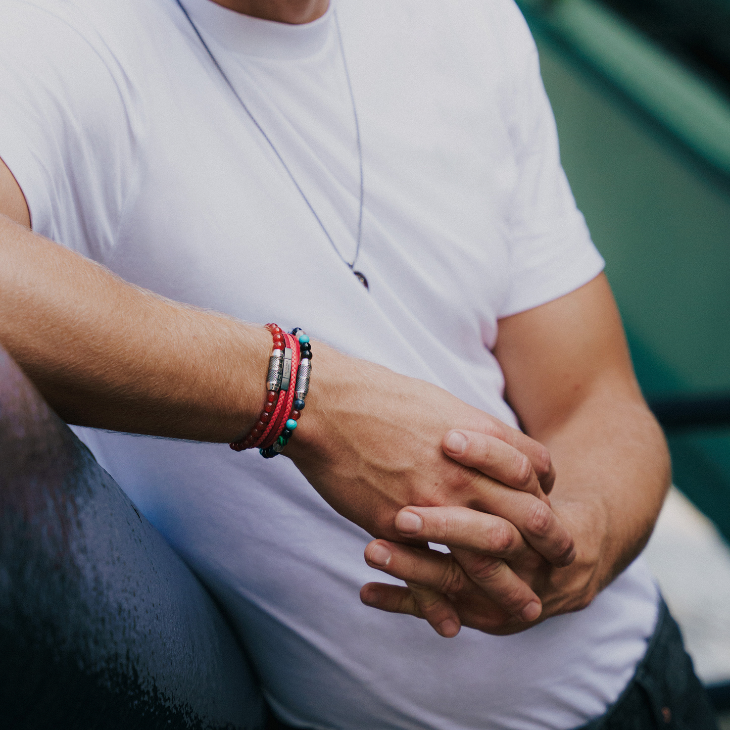 Lucky Me Beaded Bracelet With Red Carnelian