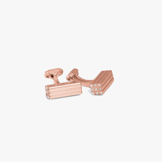 THOMPSON Prism cufflinks with rose gold finish and Swarovski elements (UK) 1