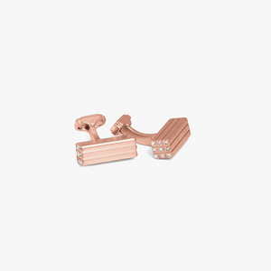 THOMPSON Prism cufflinks with rose gold plated and Swarovski elements