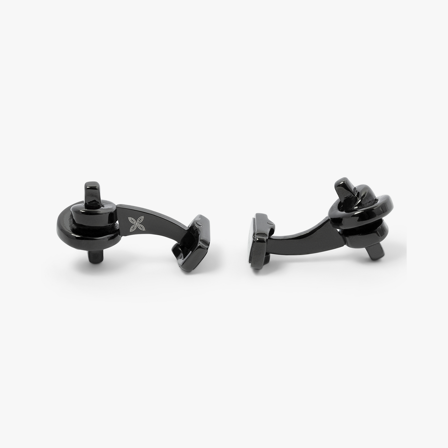 THOMPSON Black IP Twisted Knot cufflinks