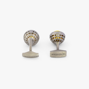 Yellow gold plated sterling silver Revolve cufflinks