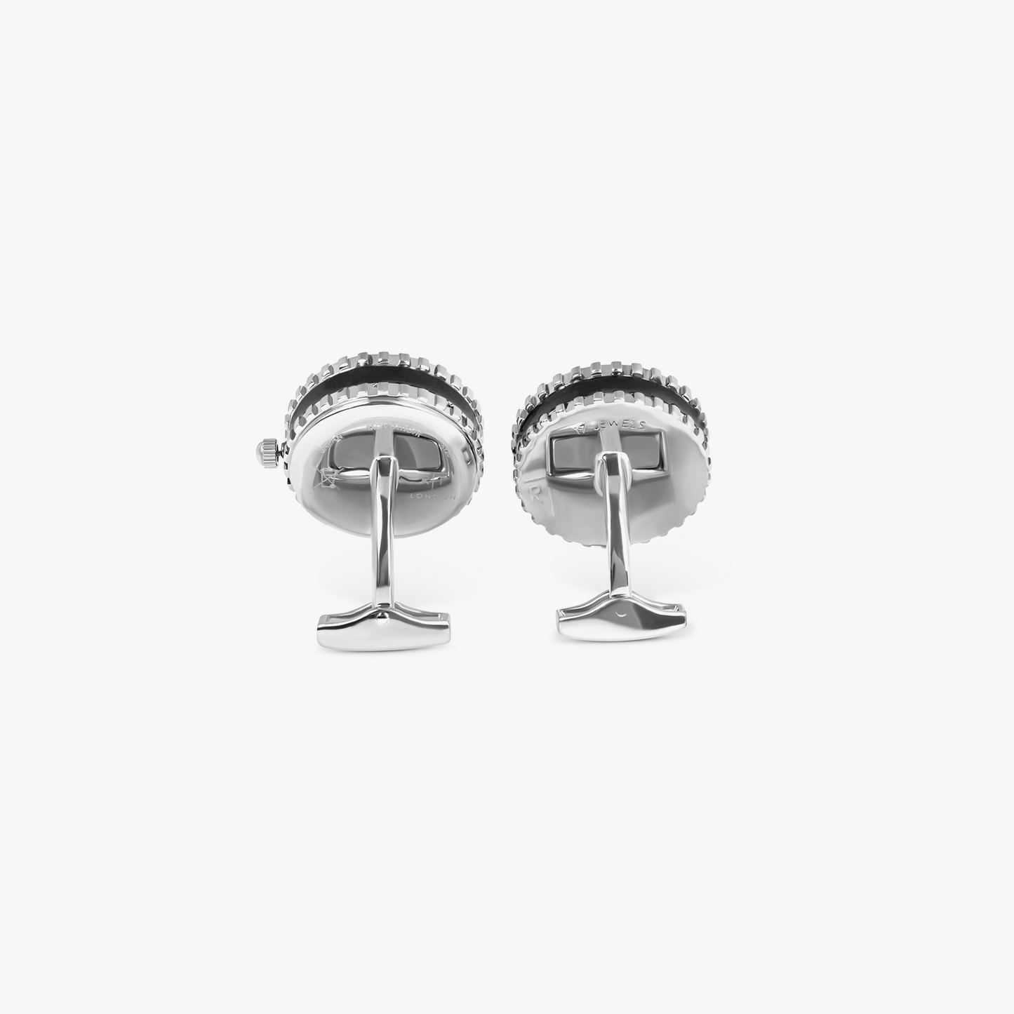 Silver Palladium Plated Vintage Heritage Skeleton Watch Cufflinks