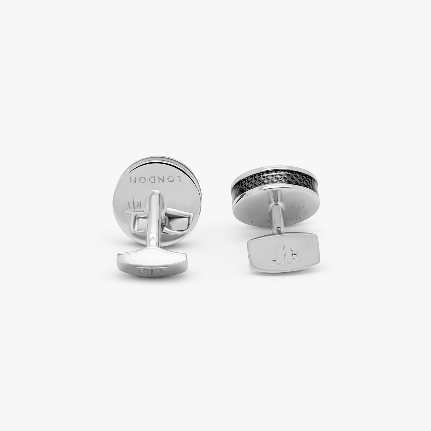 Carbon Tablet cufflinks with Palladium