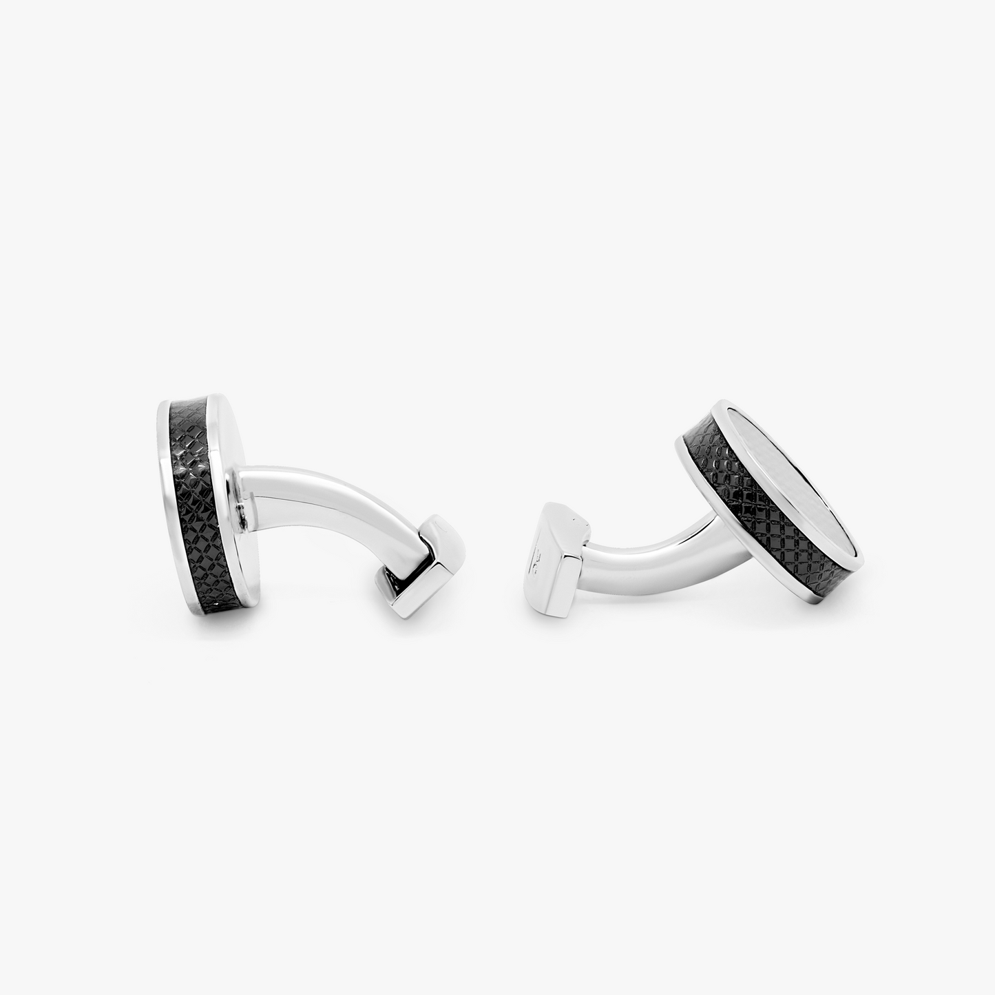 Carbon Tablet cufflinks with Palladium