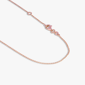 14K satin rose gold Kensington double stone necklace with sapphire and amethyst