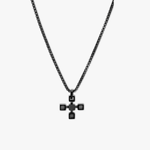 Black Stainless Steel Ceramic Cross