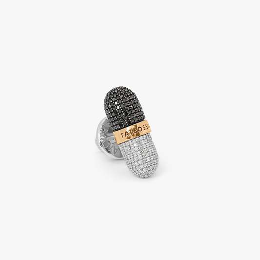 ELTON JOHN Pill XXV Collection - Micro Pave Pill Pin With Diamond And 18K Gold