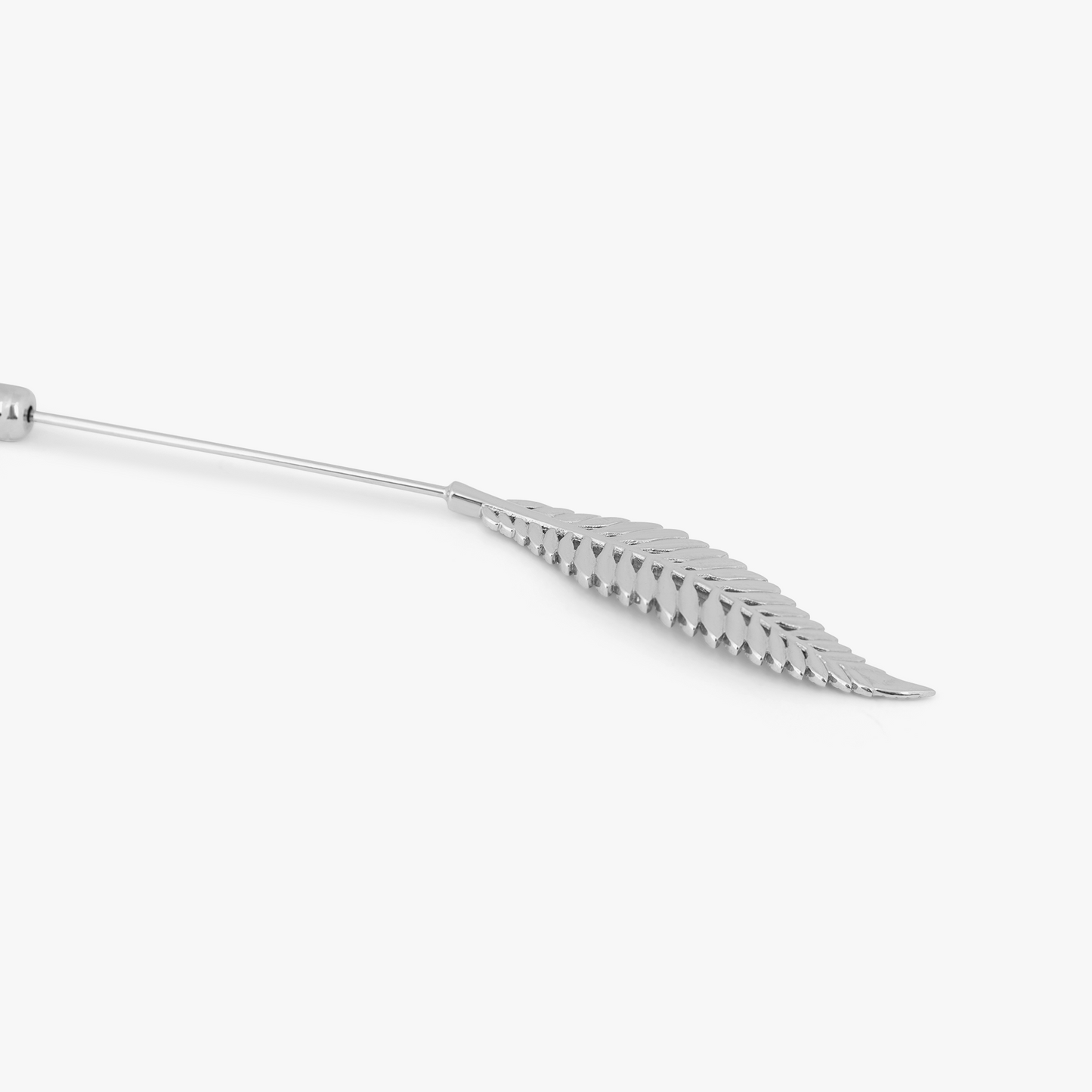 Fern Leaf Lapel Pin In Palladium Plated