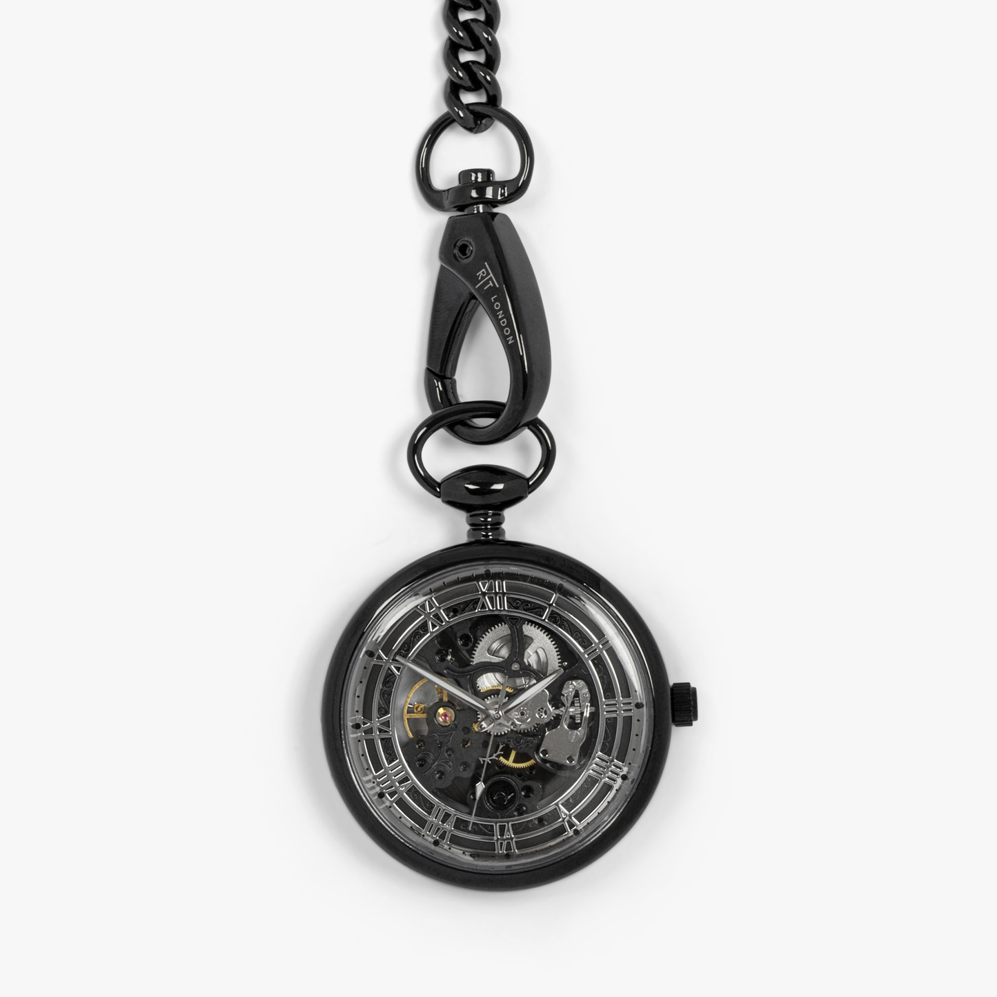 Pocket watch with black IP plating (UK) 3