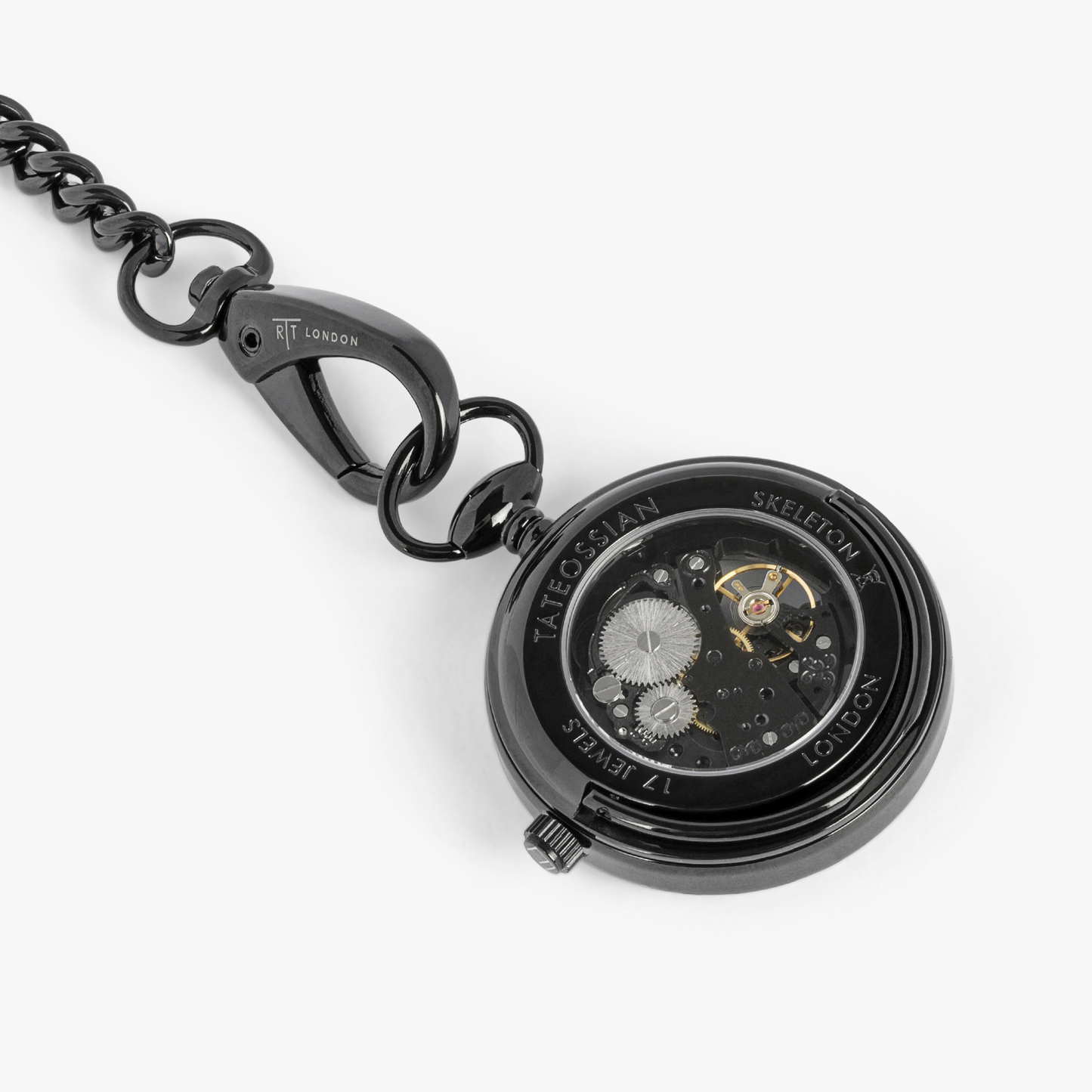 Pocket watch with black IP plating (UK) 2