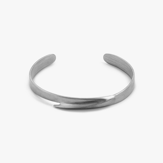 ZAHA HADID DESIGN Tyne Bangle in brushed stainless steel