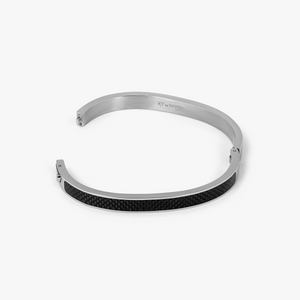 Regalia Bangle In Black Carbon Fibre With Stainless Steel