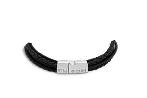 Cobra Multi-Strand Leather Bracelet In Black
