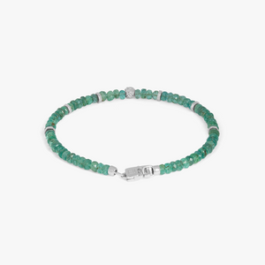 Nodo Beaded Bracelet With Green Emerald