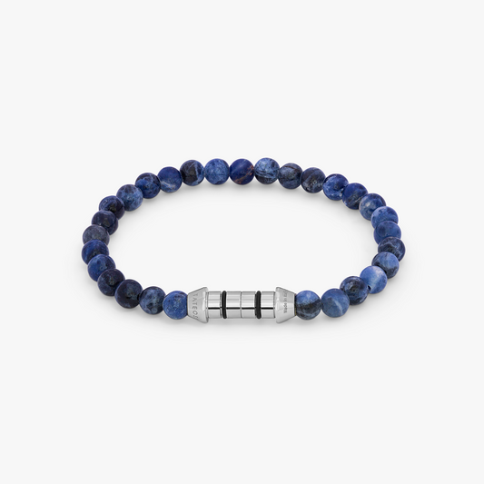 Lucky Me Beaded Bracelet With Blue Sodalite