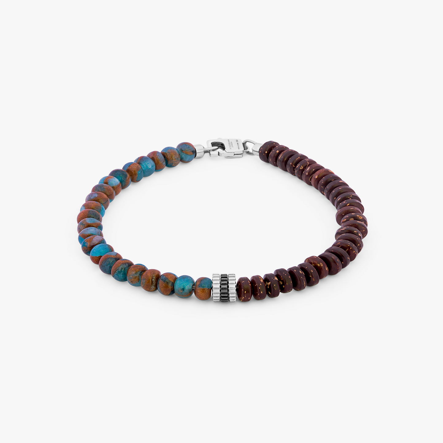 Nepal Gear Trio Beaded Bracelet With Blue Jasper &Â Coconut WoodÂ 