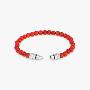 Lucky Me Beaded Bracelet With Red Carnelian