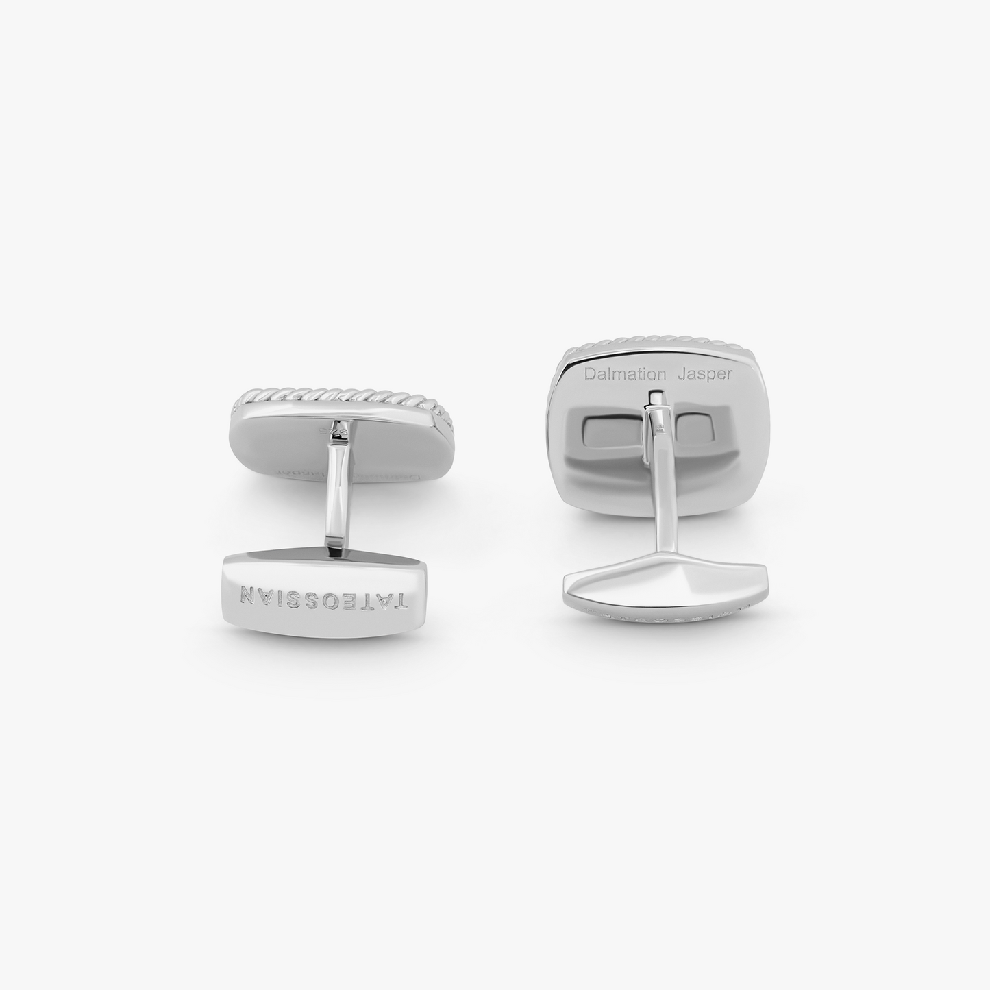 Cable Jasper Cufflinks With Dallasite In Rhodium Silver (Limited Edition)Â Â 