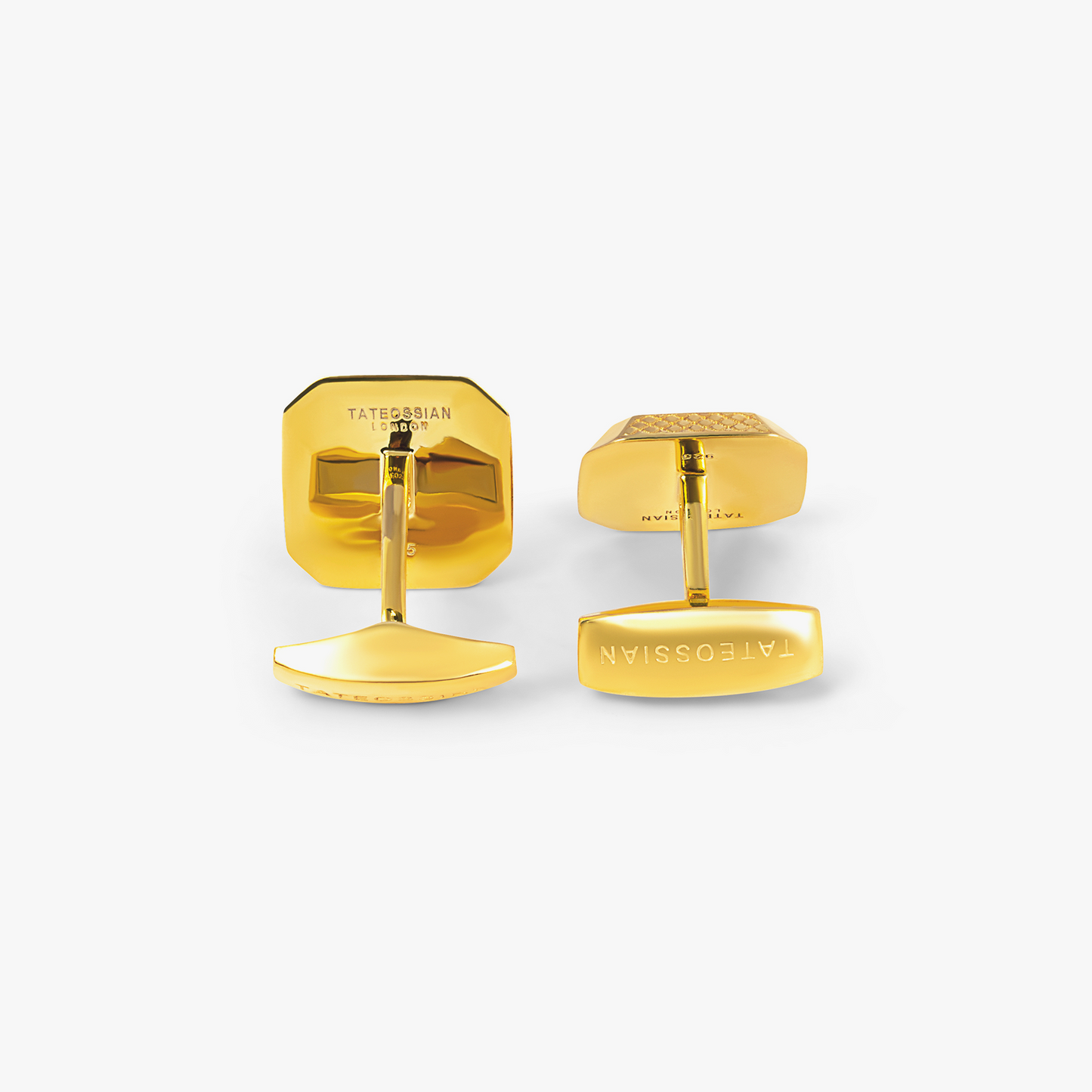 Signature Octo Cufflinks In Yellow Gold Plated