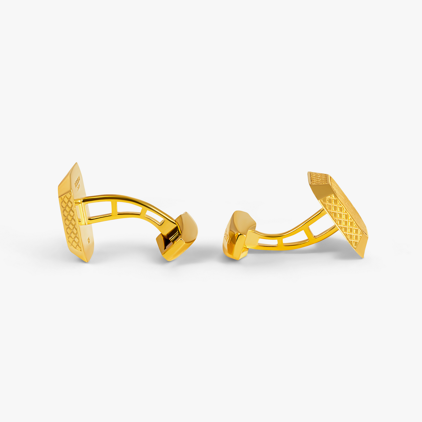 Signature Octo Cufflinks In Yellow Gold Plated