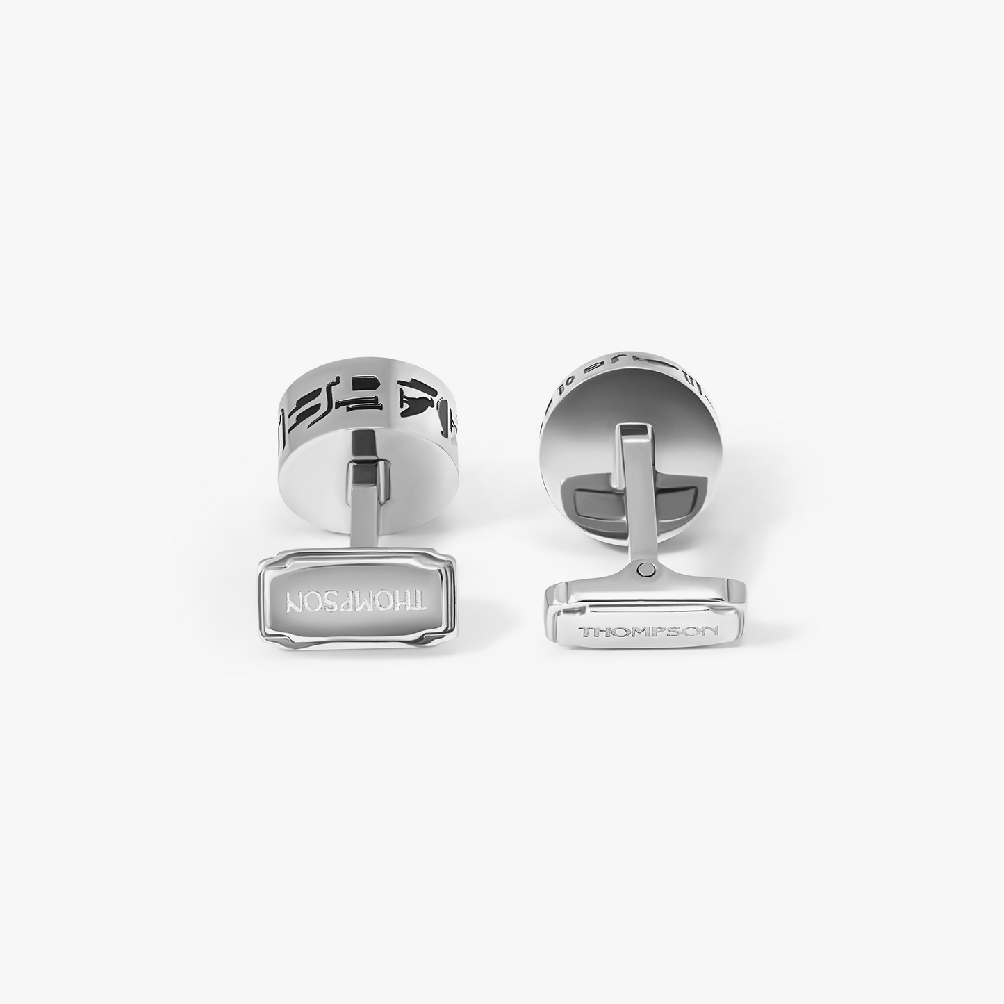 THOMPSON Green Stainless Steel Hieroglyphic Cufflinks