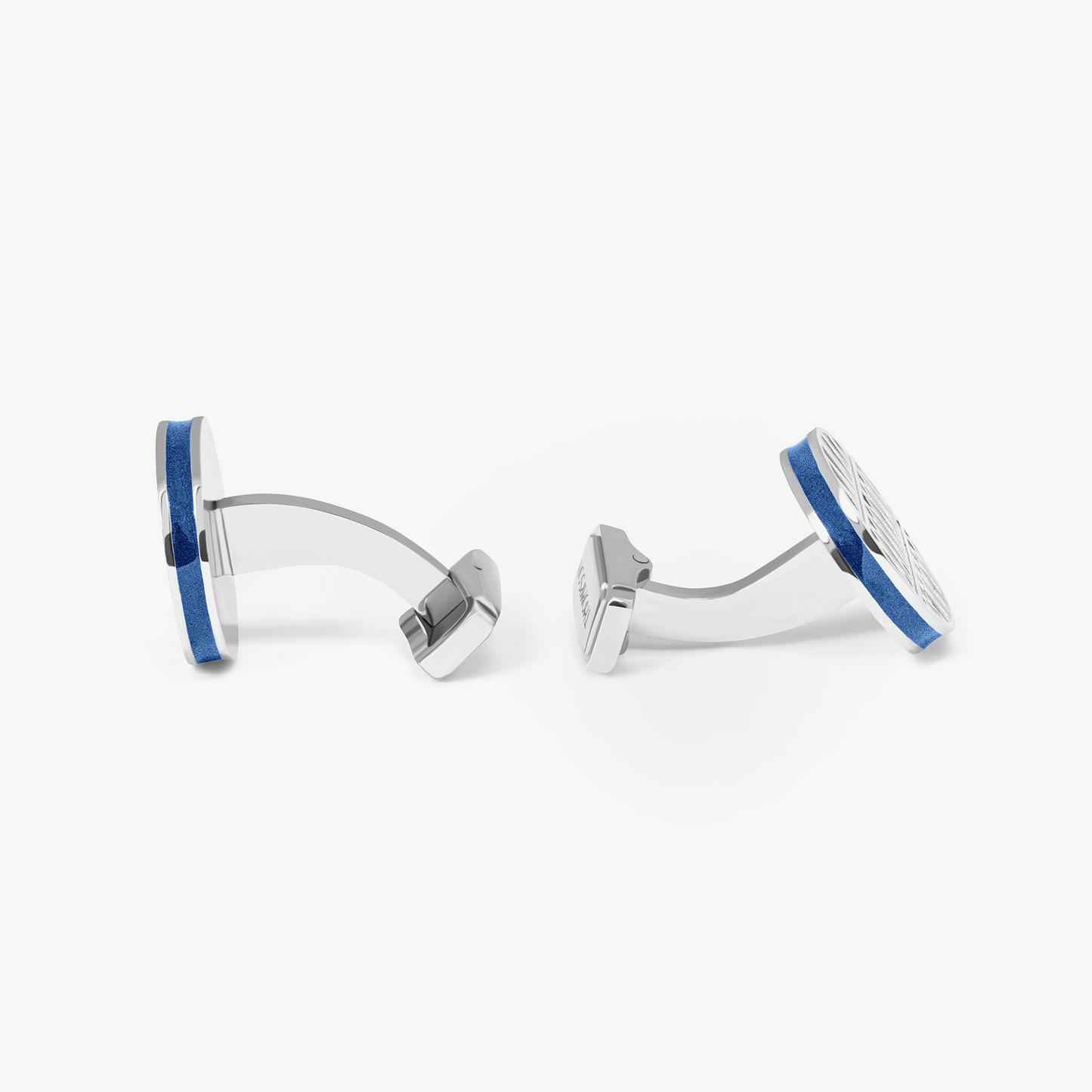 THOMPSON Blue Stainless Steel Cairo Cufflinks