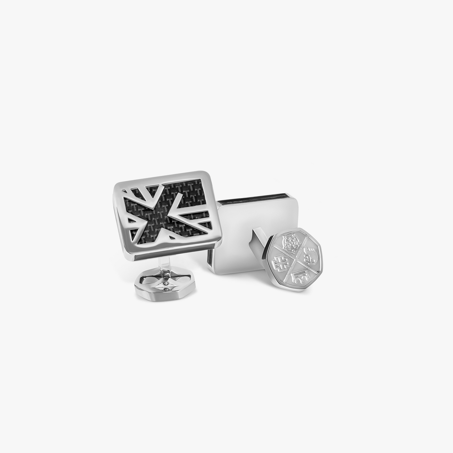 Union Jack Flag Cufflinks In Stainless Steel